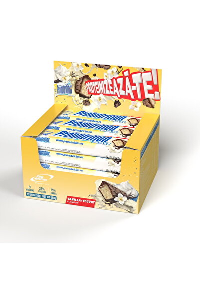 Pro Nutrition Cutie Batoane proteice, Pronutrition Bar Vanilie 12 bucati x 55g