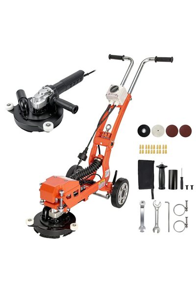 OMS Slefuitor electric pentru beton, 1400 W, detasabil, Maner extensibil, Dia...