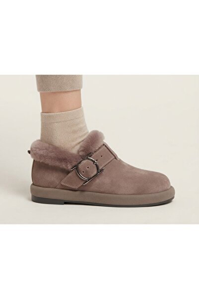 MARCO ROCCO Genuine Leather Fur Buckle Strap Boots Women's Shoes
