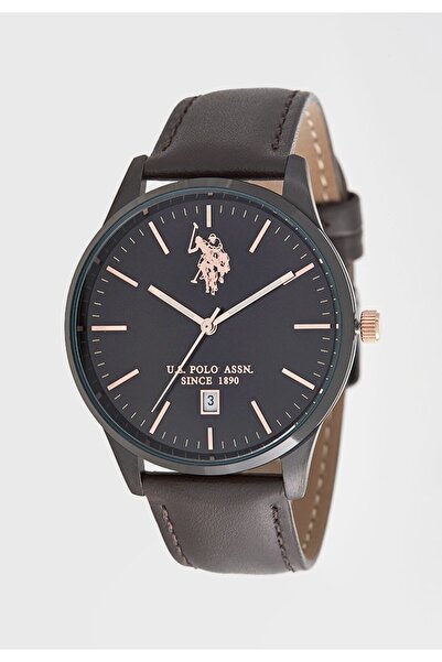 U.S. Polo Assn. Analog Watch for Men with leather strap