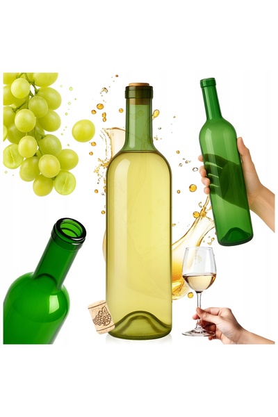 SuperButelki Sticla, Bordeaux, 750 ml, Cu Dop, Pentru Bauturi Alcoolice, Reut...