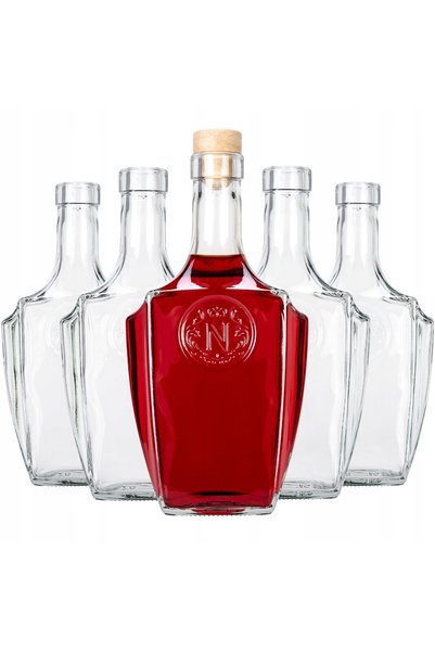 SuperButelki Set 5 Sticle, Bonaparte, 500 ml, Pentru Bauturi Alcoolice, Trans...