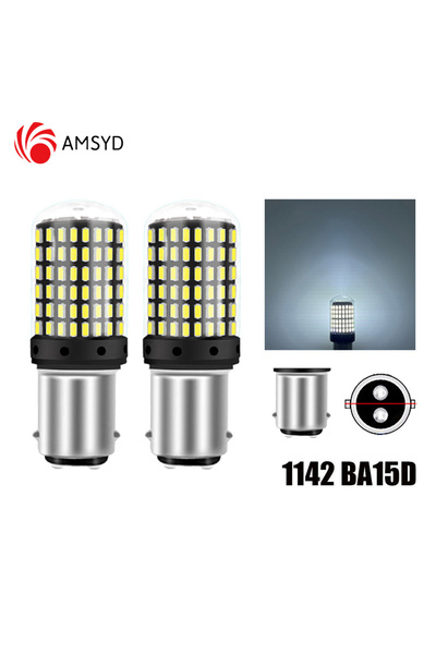 Choice 2pcs BA15D White 2pcs White 144-SMD BA15D Cabin Marine Boat LED Inner ...