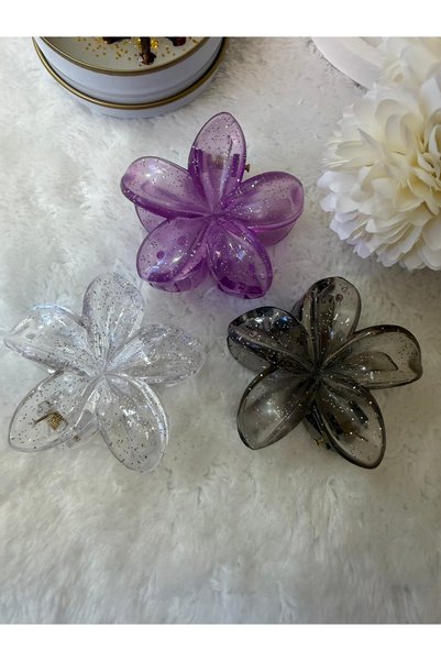 ADAA GIFT 3 Adet Kadın Lotus Çiçeği Toka 5,5-6 cm