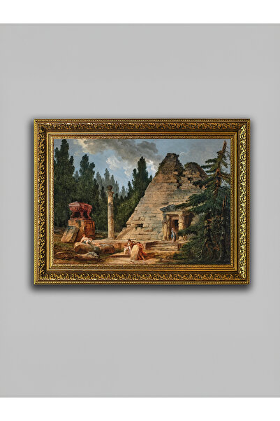 WoodyArts Tapınak Workers Tablou decorativ de perete pentru sufragerie, cu ra...