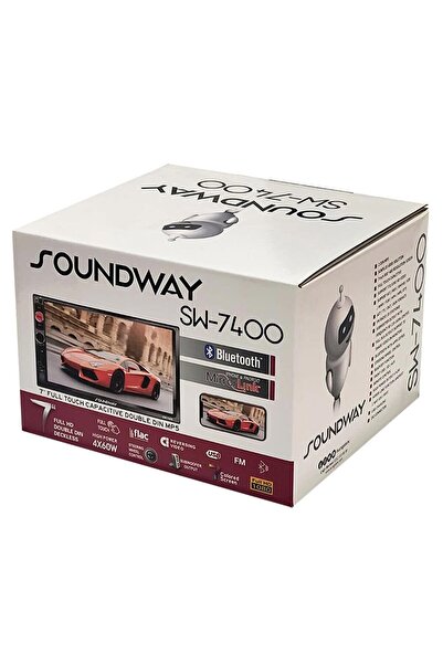 Soundway SW-7400 Double Teyp 7 İnç 4x60 Watt Mirrorlink