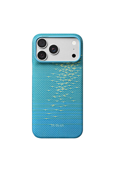 PITAKA iPhone 18 Pro Max Kılıf M-safeli Aramid Karbon Fiber Glints of Gold Ul...