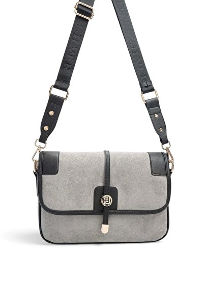 Silver Polo Smoked - Black Suede Women's Crossbody Bag Sp1182