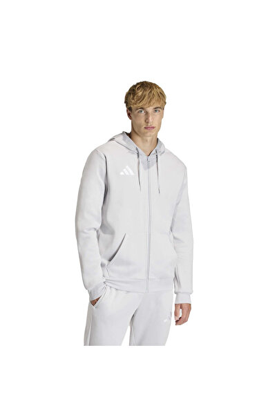 adidas Entrada 26 Erkek Gri Kapüşonlu Ceket