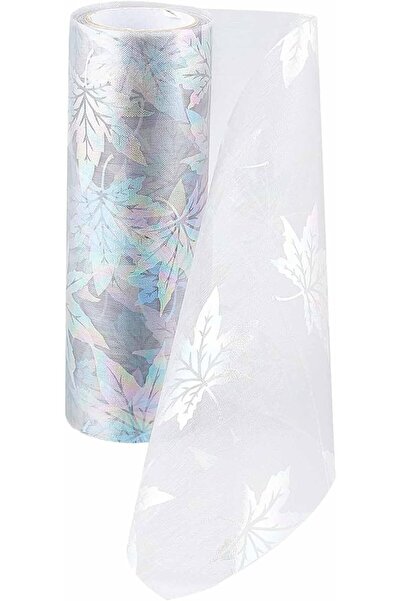Arabest Maple Leaf Tulle Fabric Roll,6 Inches x 10 Yards,Grey Polyester Mesh ...