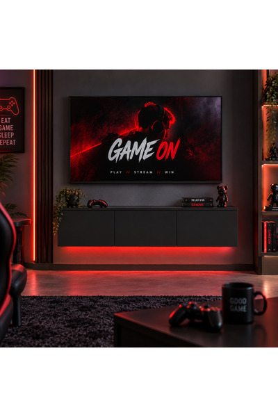 Betroya Vesta Ledli Gaming TV Ünitesi Siyah