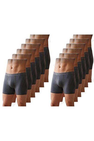 Yıldız Çamaşır 38 Men's Modal Lycra Smoke Boxer 12 Pieces