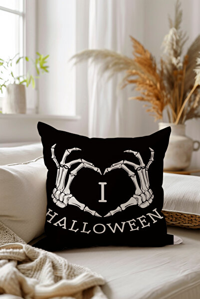 Filamente Çift Taraflı Dijital Baskı Kırlent Kılıfı - Sonbahar / Autumn / Halloween Seri