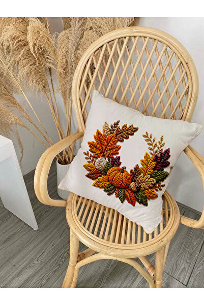 Filamente Çift Taraflı Dijital Baskı Kırlent Kılıfı - Sonbahar / Autumn Seri