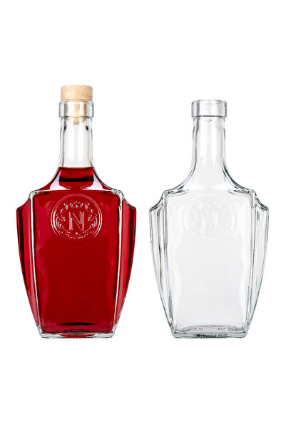 SuperButelki Sticla Decorativa, Bonaparte, 500 ml, Cu Dop, Reutilizabile, Tra...