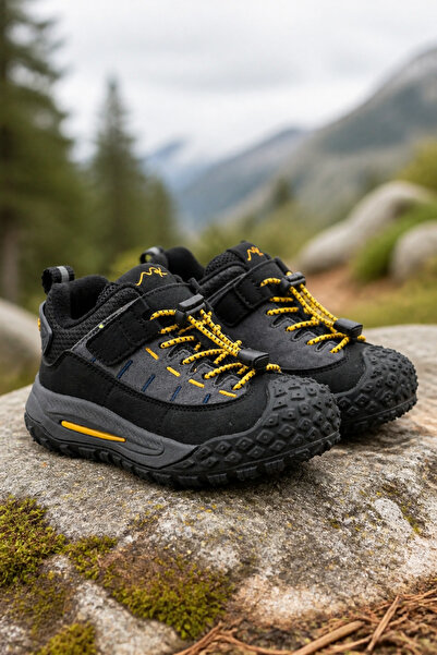 ByCukurovaFrango AR-8799 Anatomik Bağcıklı Erkek Çocuk Gri Günlük Outdoor Aya...
