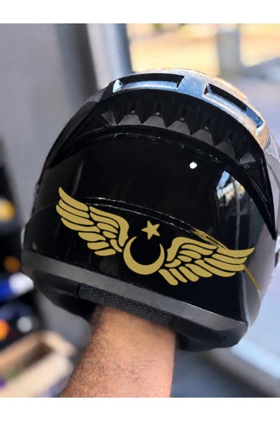 Banxtre Motosiklet ve Kask için Kanatlı Bayrak Sticker Etiket (20CM)