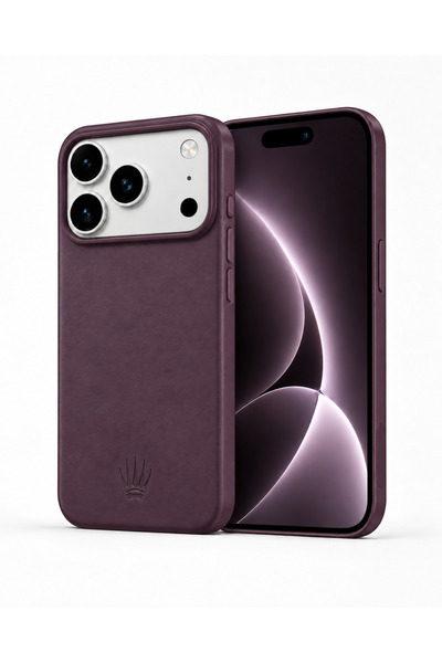 WATCHOFROYAL Bexocase Iphone 18 Pro Mor Manyetik Özellikli Deri Kılıf
