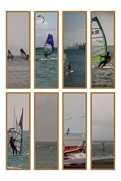 OEM Σετ 8 σελιδοδεικτών με θέμα το windsurfing, Αξεσουάρ ανάγνωσης, Από χαρτό...
