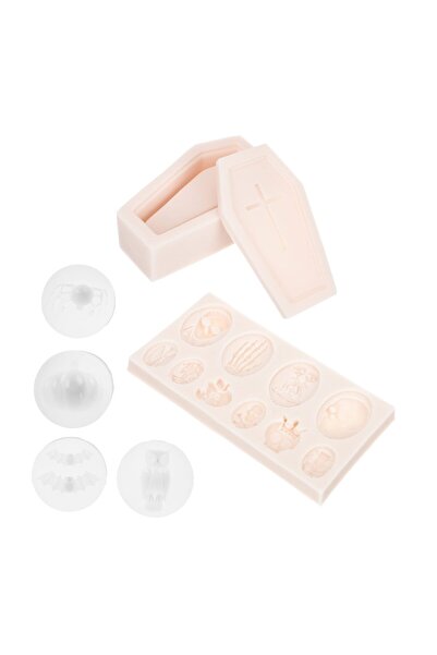 Generic Brand Set de forme de copt de Halloween, 1 din silicon alb, forme pen...