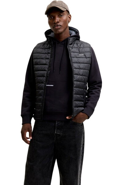 Jack & Jones JACK &JONES Elvis Ελαφρύ Αμάνικο Μπουφάν - 12299201-Μαύρο