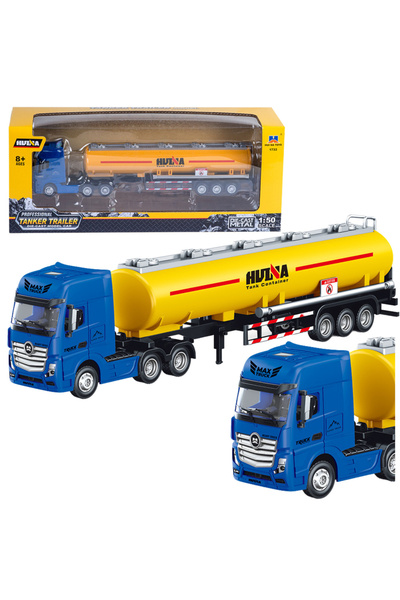 Huina Camion-cisternă metalic cu piese mobile, galben, 1:50