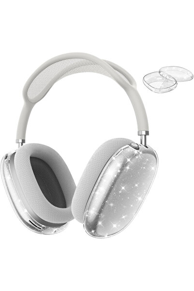 Fibaks AirPods Max / Max 2 ile Uyumlu Simli Şeffaf Renkli Yumuşak TPU Silikon...