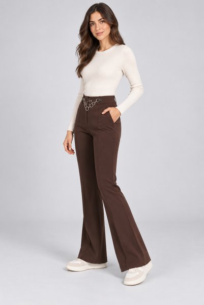 Nova Earth Art Women's Spanish Flare Chain Pants