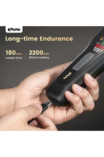 ENSSU Professional Hair Clipper for Men, 50 mm Ceramic Blade, 2-Speed Motor, 180-Min Runtime