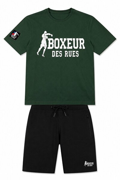 Boxeur Des Rues Set bărbați Boxeur des Rues: Șorturi de bumbac negre + Tricou...