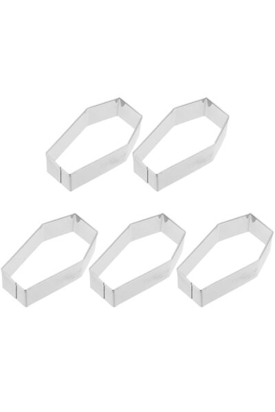 Generic Brand Set of 5 Stainless Steel Halloween Coffin Cookie Cutters