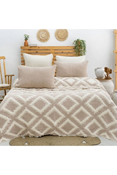 Şaheser Κουβέρτα μουσελίνας 240x260 εκ. Sonia Μπεζ, Saheser Home