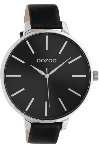 Oozoo Ρολόγια με μαύρο δερμάτινο λουράκι C10714