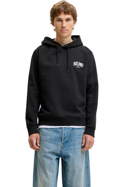 Jack & Jones Hanorac JACK &JONES Aero Sweat Hood - 12298491-Negru