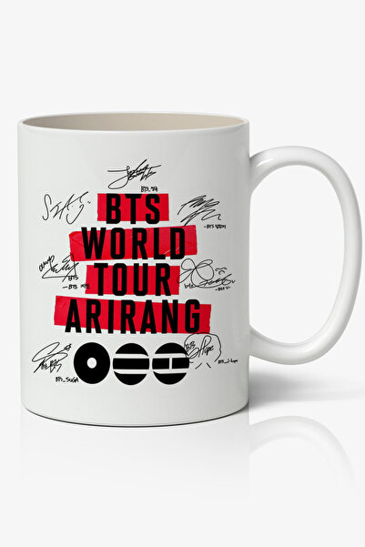 Toyaso Arirang World Tour BTS Temalı Beyaz Kupa Bardak Arkadaşa Sevgiliye Hediye