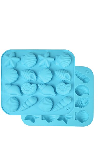 Generic Brand Set de 2 forme din silicon în formă de scoică, melc și stea de ...