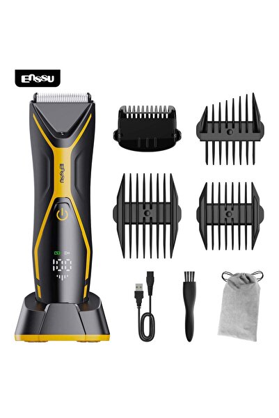 ENSSU Men's Body Hair Trimmer for Intimate Area Shaving, Ceramic Blade, IPX7 ...