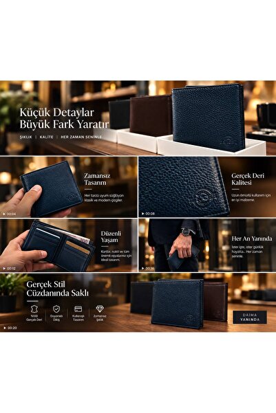 GENCER LEATHER HAKİKİ İNCE DERİ CÜZDAN