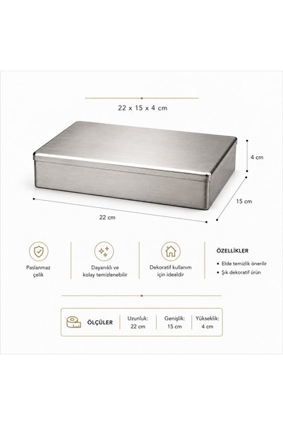 Dekoratif Metal Kutu