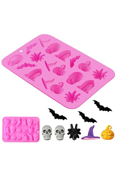 Generic Brand Formă de silicon de Halloween, Formă pentru ciocolată și bomboa...