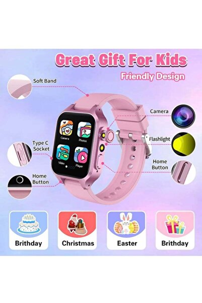 wdede Smart Watch for Boys Girls Ages 3-12, Smart Game Watch with 1.54 Inch H...