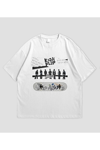 Grafftee Clothing Kickflip Printed Unisex Oversize T-Shirt