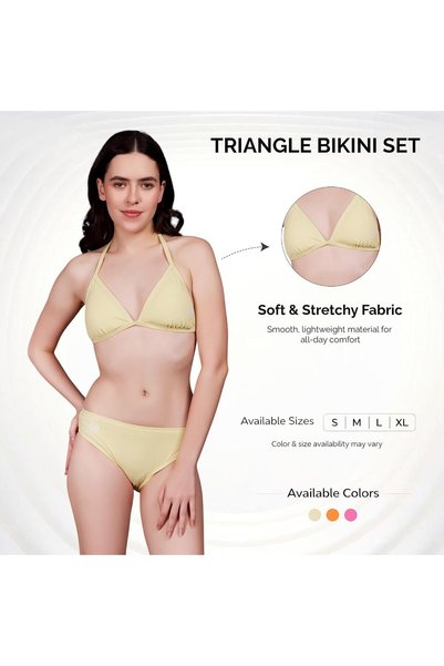 Okapi Triangle Bikini Bra | Bikini Panty Set | Women's Beach Swimwear