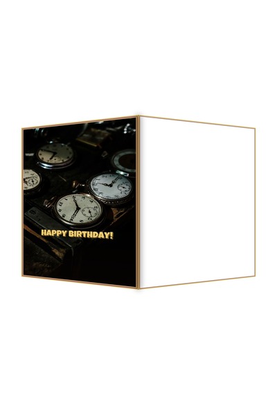 OEM Felicitare Aniversare Ceas de buzunar vintage, elegantă, 13.3x19.4cm