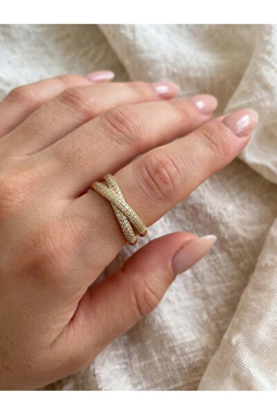 XP Xuping JEWELRY 14 ayar altın kaplama zirkon taşlı suya dayanıklı çelik kad...