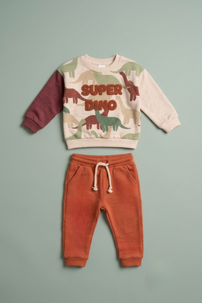 zumino Baby Boy Dinosaur Themed 2-Piece Set