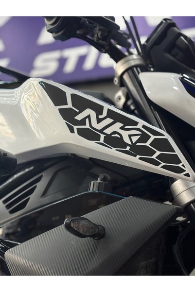 Banxtre CFMOTO NK450 için Yan Grenajlara Uyumlu NK Yazılı Petekli Sticker Set...