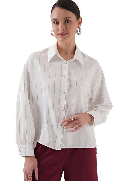 Bigdart Women's Shirt 20277 White-Silver