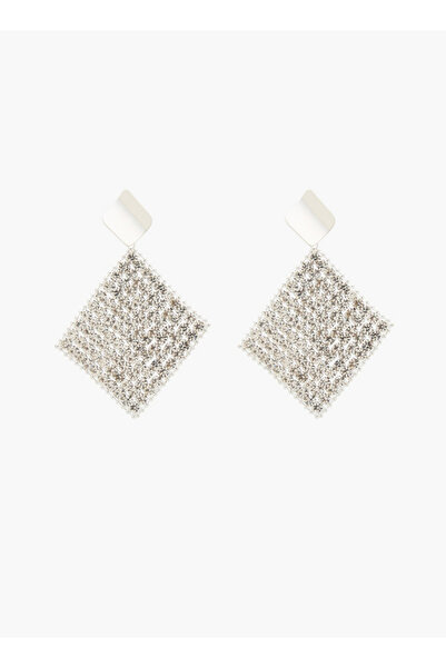 FAV Embellished Drop Earrings with Pushback Closure
