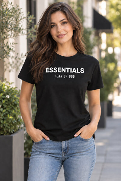Guato Tricou negru cu logo Essentials